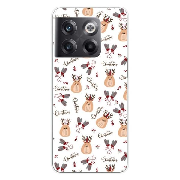 Tryckt silikonfodral kompatibelt OnePlus 10T 5G NO Christmas Söt
