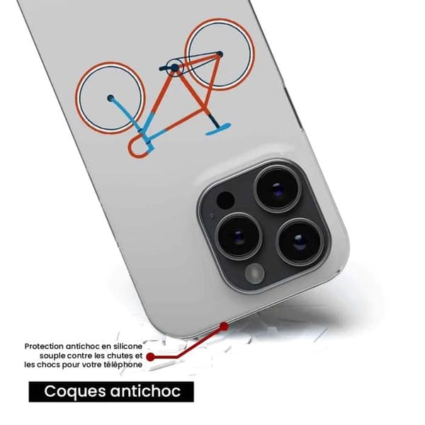 Tryckt silikonfodral som är kompatibelt med Xiaomi Redmi Note 13 5G Bike color Hipster