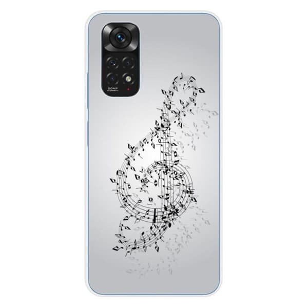 Tryckt silikonfodral som är kompatibelt med Xiaomi Redmi Note 11 4G Waltz of notes