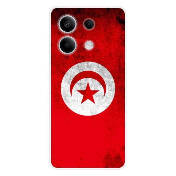 Tryckt silikonfodral som är kompatibelt med Xiaomi Redmi Note 13 5G Tunisiens flagga