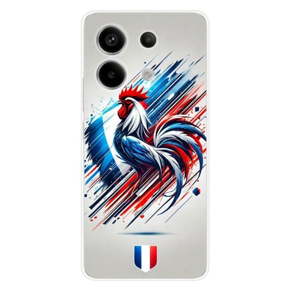 Tryckt silikonfodral som är kompatibelt med Xiaomi Redmi Note 13 Pro 5G French Rooster