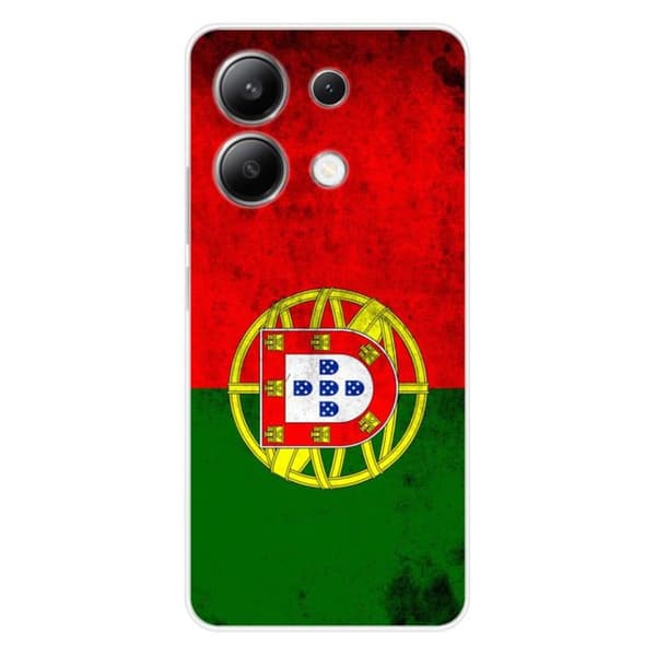 Tryckt silikonfodral kompatibelt med Xiaomi Redmi Note 13 4G Portugal flagga