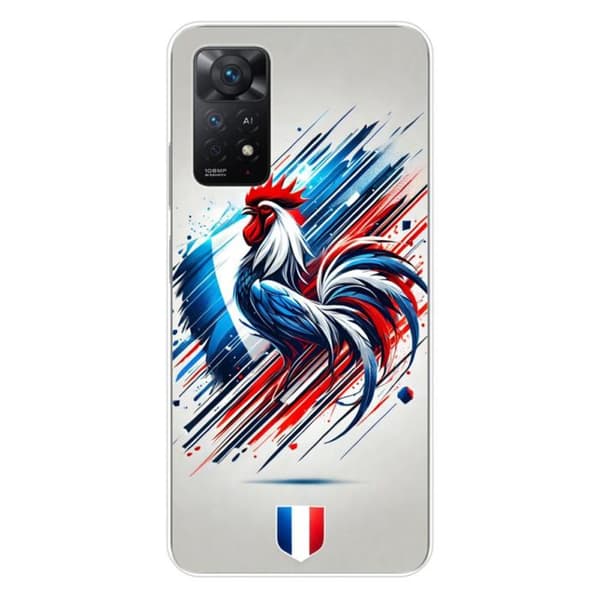 Tryckt silikonfodral som är kompatibelt med Xiaomi Redmi Note 11 Pro Plus 5G French Rooster