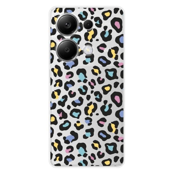 Tryckt silikonfodral kompatibelt Xiaomi Redmi Note 13 Pro 4G färgglad leopard