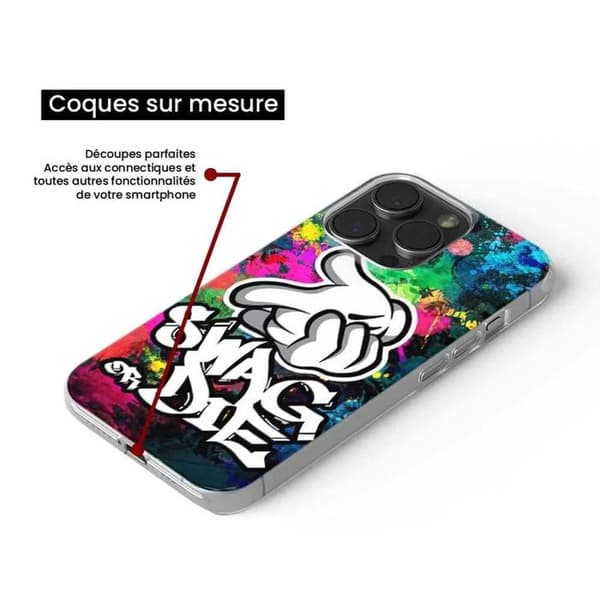 Tryckt silikonfodral kompatibelt Xiaomi Redmi Note 13 Pro Plus 5G Swag or die