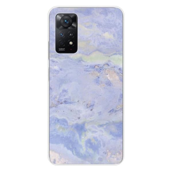 Tryckt silikonfodral kompatibelt med Xiaomi Redmi Note 11 Pro Plus 5G blå marmor