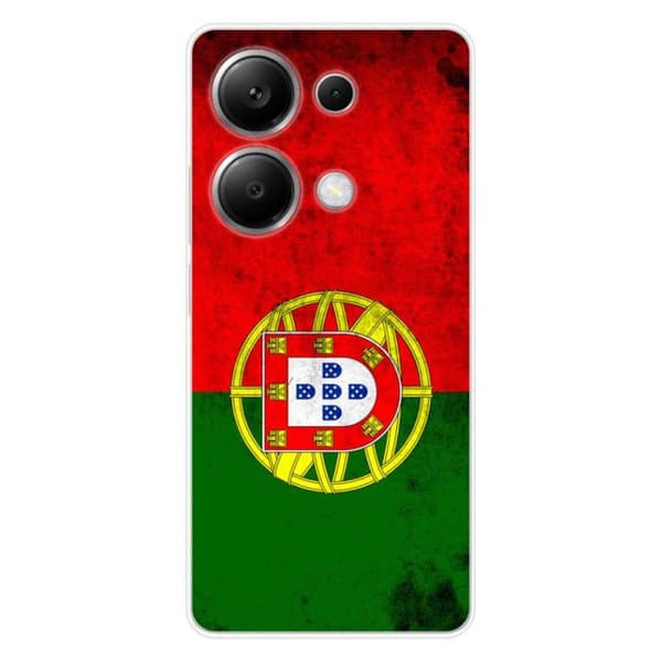 Tryckt silikonfodral som är kompatibelt med Xiaomi Redmi Note 13 Pro 4G Portugal flagga