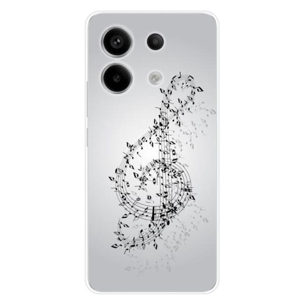 Tryckt silikonfodral kompatibelt med Xiaomi Redmi Note 13 Pro 5G Waltz of notes