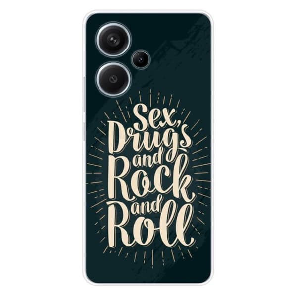 Tryckt silikonfodral kompatibelt med Xiaomi Redmi Note 13 Pro Plus 5G Sex and rock and roll