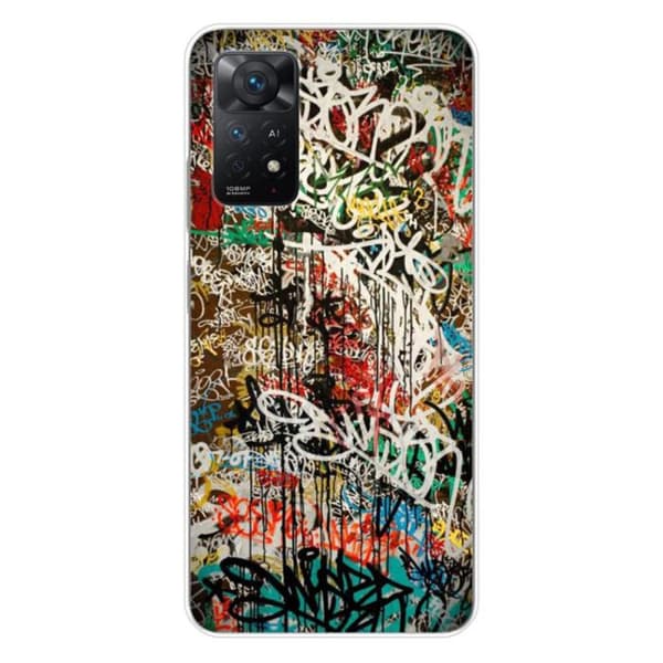 Tryckt silikonfodral kompatibelt Xiaomi Redmi Note 11 Pro Plus 5G Graffiti 1