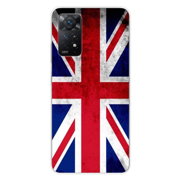 Tryckt silikonfodral som är kompatibelt med Xiaomi Redmi Note 11 Pro Plus 5G Englands flagga