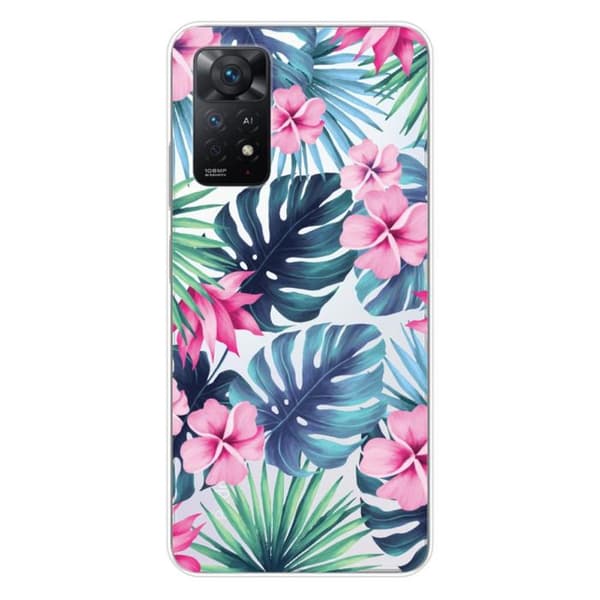 Tryckt silikonfodral kompatibelt Xiaomi Redmi Note 11 Pro Plus 5G Tropical Watercolor