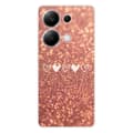 Miniatyrbild 1 av 6: Tryckt silikonfodral kompatibelt med Xiaomi Redmi Note 13 Pro 4G Glitter Heart
