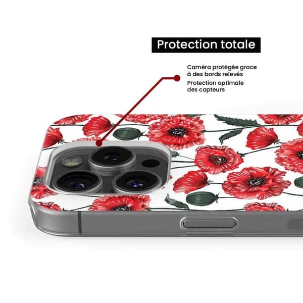 Tryckt silikonfodral kompatibelt med Xiaomi Redmi Note 13 Pro Plus 5G Poppy Flowers