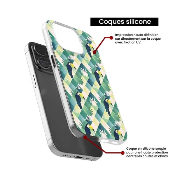 Tryckt silikonfodral som är kompatibelt med Xiaomi Redmi Note 12 4G Toucan diamant