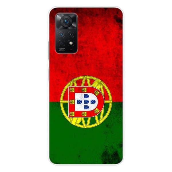 Tryckt silikonfodral kompatibelt med Xiaomi Redmi Note 11 Pro Plus 5G Portugal flagga