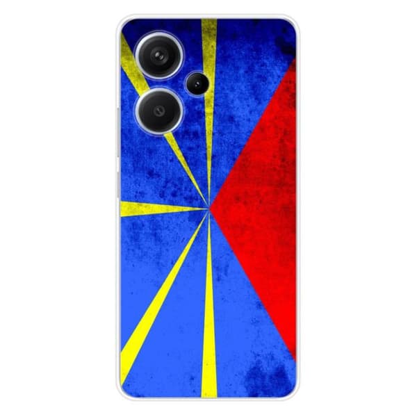 Tryckt silikonfodral kompatibelt med Xiaomi Redmi Note 13 Pro Plus 5G Reunion Island flagga