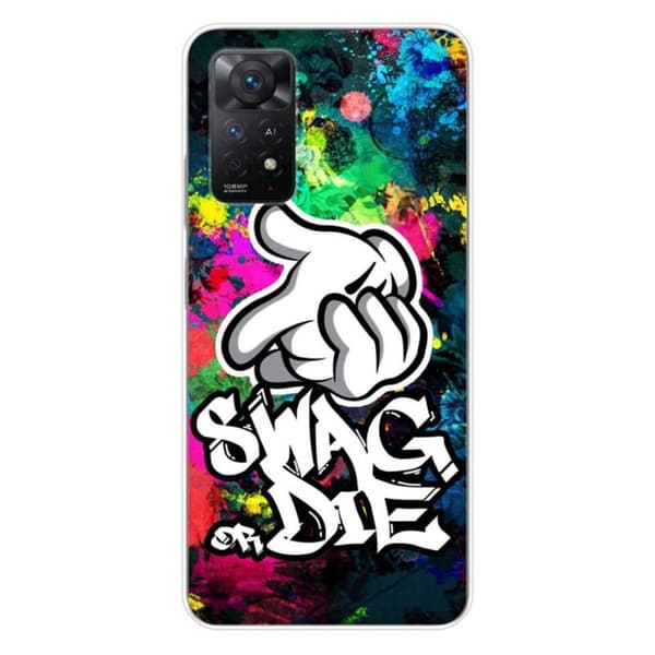 Tryckt silikonfodral kompatibelt Xiaomi Redmi Note 11 Pro Plus 5G Swag or die