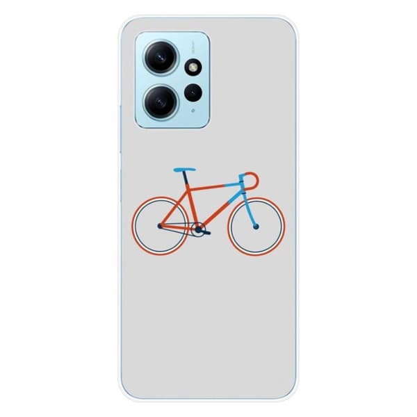 Tryckt silikonfodral som är kompatibelt med Xiaomi Redmi Note 12 4G Bike color Hipster