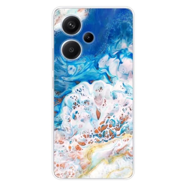 Tryckt silikonfodral kompatibelt med Xiaomi Redmi Note 13 Pro Plus 5G Ocean Marble