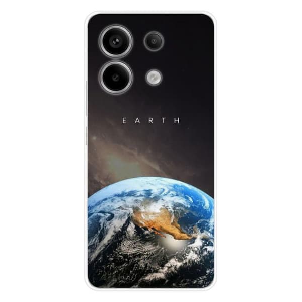Tryckt silikonfodral som är kompatibelt med Xiaomi Redmi Note 13 Pro 5G Earth