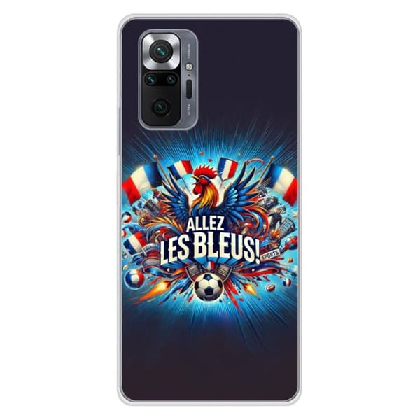 Tryckt silikonfodral som är kompatibelt med Xiaomi Redmi Note 10 Pro Come on blues
