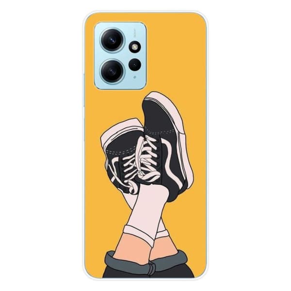 Tryckt silikonfodral kompatibelt med Xiaomi Redmi Note 12 4G Sneakers