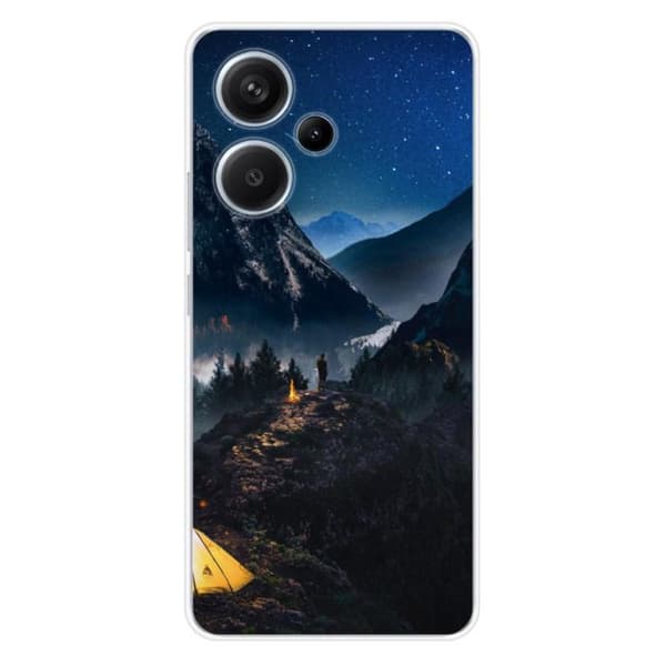 Tryckt silikonfodral kompatibelt med Xiaomi Redmi Note 13 Pro Plus 5G Alone in the Mountains