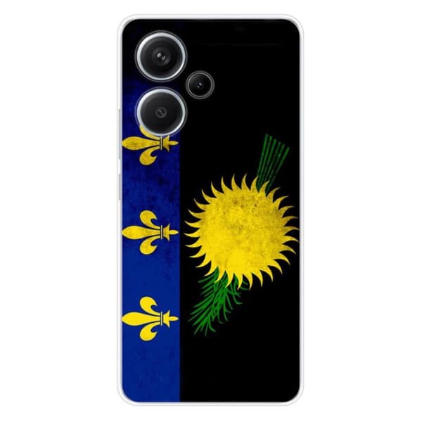 Tryckt silikonfodral kompatibelt med Xiaomi Redmi Note 13 Pro Plus 5G Guadeloupe flagga