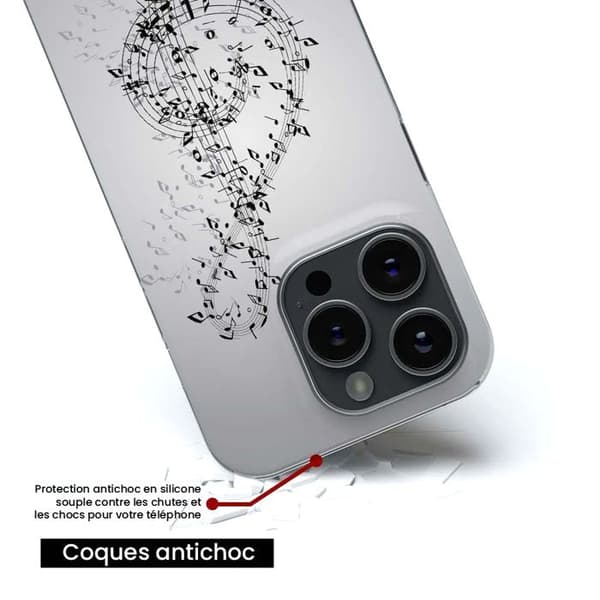 Tryckt silikonfodral som är kompatibelt med Xiaomi Redmi Note 8 Pro Waltz of notes
