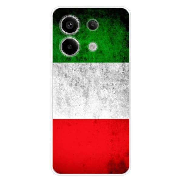 Tryckt silikonfodral kompatibelt med Xiaomi Redmi Note 13 Pro 5G Italien flagga