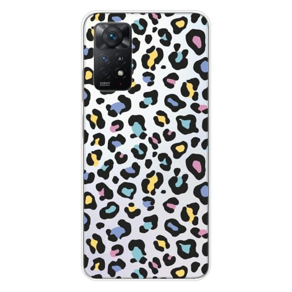 Tryckt silikonfodral kompatibelt Xiaomi Redmi Note 11 Pro Plus 5G färgglad leopard