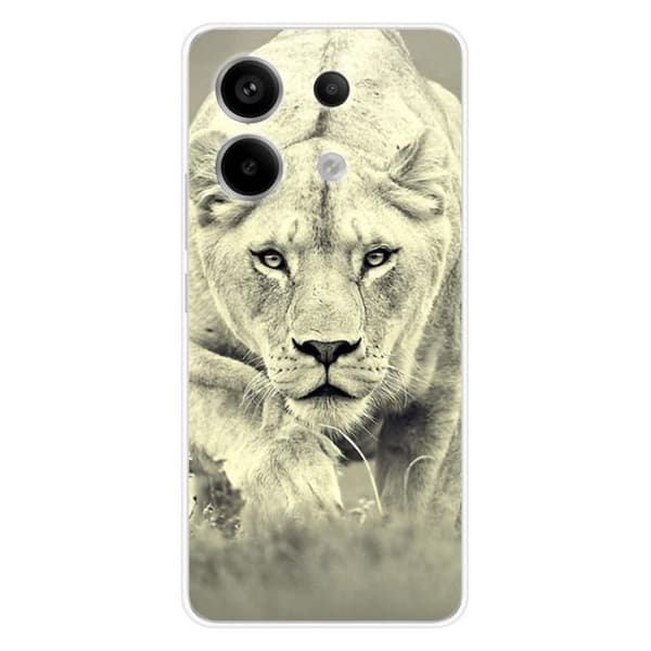 Tryckt silikonfodral som är kompatibelt med Xiaomi Redmi Note 13 Pro 5G Lioness