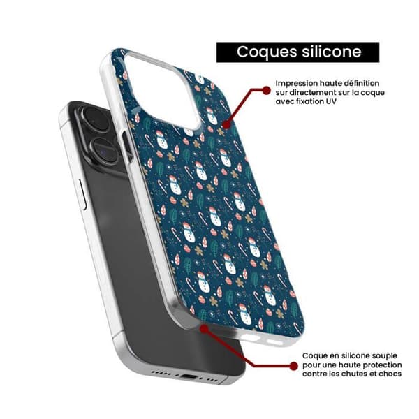 Tryckt silikonfodral kompatibelt Apple iPhone 11 Pro Max INGEN Snowman
