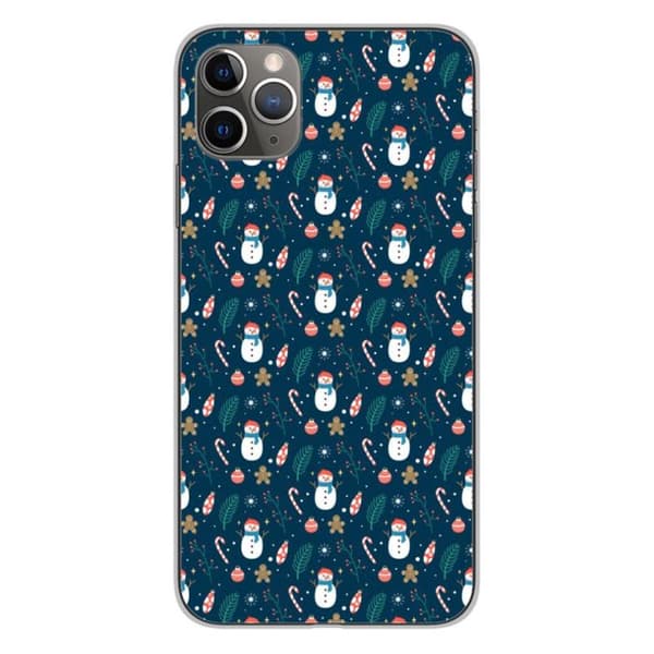 Tryckt silikonfodral kompatibelt Apple iPhone 11 Pro Max INGEN Snowman