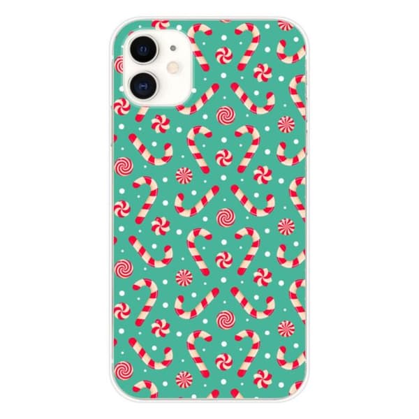 Siliconecase med tryck - 1001 skydd - Apple iPhone 11 - Färgglad - Mönster av sockerstång - Halvstyv