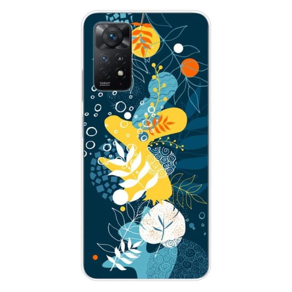 Tryckt silikonfodral kompatibelt med Xiaomi Redmi Note 11 Pro Plus 5G Havsblommor