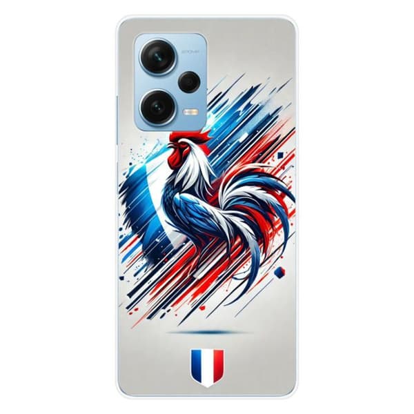 Tryckt silikonfodral som är kompatibelt med Xiaomi Redmi Note 12 Pro Plus French Rooster
