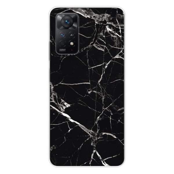 Tryckt silikonfodral kompatibelt med Xiaomi Redmi Note 11 Pro Plus 5G svart marmor
