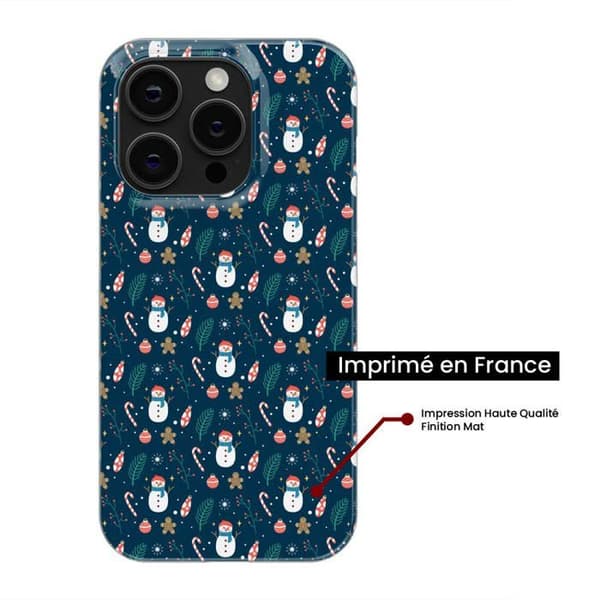 Tryckt silikonfodral kompatibelt Apple iPhone X iPhone XS INGEN Snowman