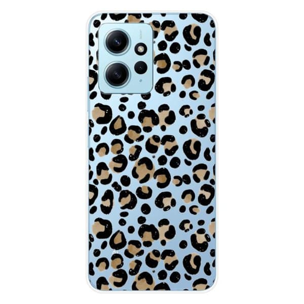 Tryckt silikonfodral som är kompatibelt med Xiaomi Redmi Note 12 4G Leopard