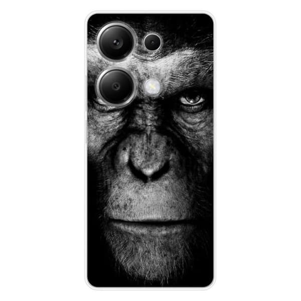 Tryckt silikonfodral som är kompatibelt med Xiaomi Redmi Note 13 Pro 4G Monkey