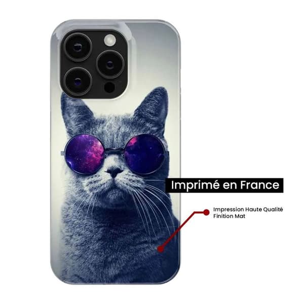 Tryckt silikonfodral kompatibelt med Xiaomi Redmi Note 12 4G Cat med glasögon