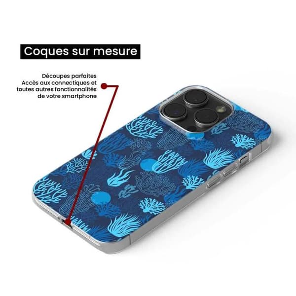Tryckt silikonfodral kompatibelt med Xiaomi Redmi Note 13 Pro 5G Coral Blue