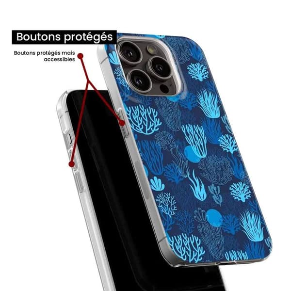 Tryckt silikonfodral kompatibelt med Xiaomi Redmi Note 13 Pro 5G Coral Blue