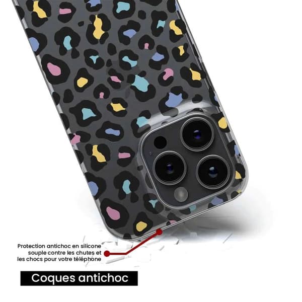 Tryckt silikonfodral kompatibelt med Xiaomi Redmi Note 11 4G Färgglad leopard