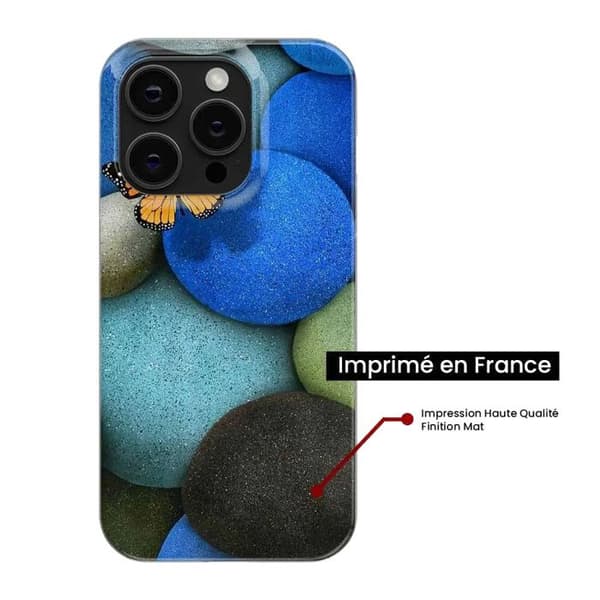 Tryckt silikonfodral kompatibelt med Xiaomi Redmi Note 11 Pro Plus 5G Blue Pebble Butterfly