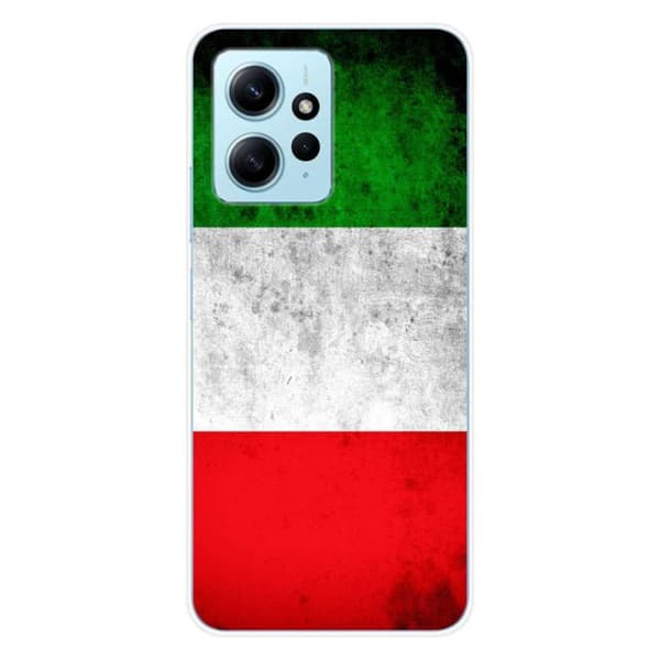 Tryckt silikonfodral kompatibelt med Xiaomi Redmi Note 12 4G Italien flagga