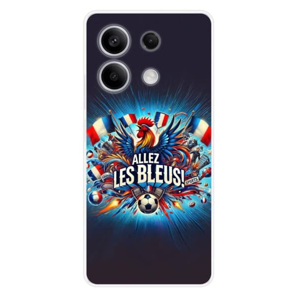 Tryckt silikonfodral kompatibelt med Xiaomi Redmi Note 13 5G Come on blues