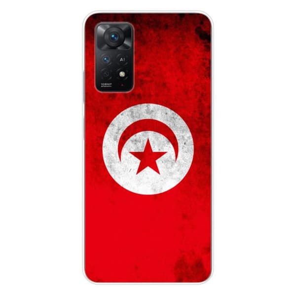 Tryckt silikonfodral kompatibelt med Xiaomi Redmi Note 11 Pro Plus 5G Tunisiens flagga
